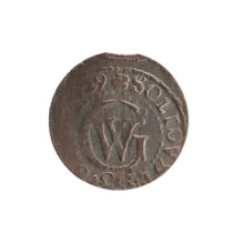 szelag by Ernest Pfahler, 1629. Obverse: Prussian eagle with a crowned letter S on its chest; in