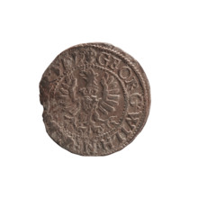 szelag; maker: Pfahler, Ernest. Obverse: Prussian eagle; on its chest a crowned letter S; in the