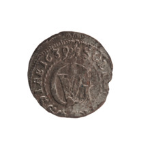 szelag, 1630, maker: Ernest Pfahler. Obverse: Prussian eagle, on its chest a crowned letter S; in