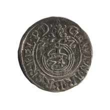 one and a half; maker: Pfahler, Ernest. coin (Ducal Prussia, Königsberg, 1622). denomination: one
