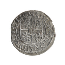 One and a half, Pfahler, Ernest; coin (Ducal Prussia, Königsberg), 1622. Obverse: royal orb with a