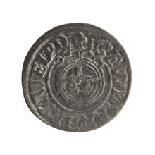One and a half, Pfahler, Ernest, cross (iconographic), orb of rule (iconographic), George William