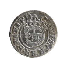 one and a half; cross (iconographic); George William Hohenzollern (Elector of Brandenburg; Duke of
