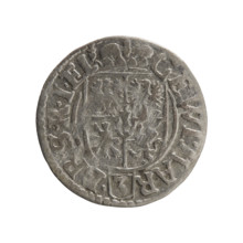 Obverse: Under the ducal mitre, a five-field heraldic shield; below in the shield the value numeral