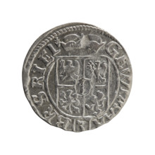 Obverse: Under the ducal mitre, a five-field coat of arms; below in the shield the value numeral 3.