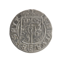 One-and-a-half, Ernest Pfahler. Obverse: under the ducal mitre, a five-field coat of arms; below in