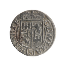One-and-a-half coin by Ernest Pfahler, 1625 (Königsberg). Obverse: under a ducal mitre, a