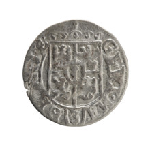 Orb of rule (iconographic); cross (iconographic); coats of arms. Obverse: Under a ducal mitre, a