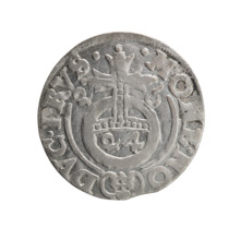 One-and-a-half, Ernest Pfahler. Obverse: Under the ducal mitre, a five-field coat of arms; below in