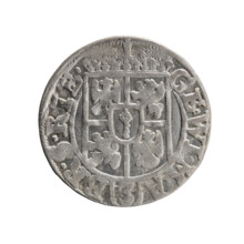Obv.: Under the ducal mitre a five-field coat of arms; below in the shield the value numeral 3. In