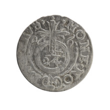 One and a half, Pfahler, Ernest; cross (iconographic); coats of arms; orb of reign (iconographic);