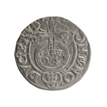 One and a half; Ernest Pfahler; Obverse: Under the ducal mitre, a five-field heraldic shield with