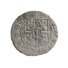 Obverse: Under the ducal mitre, a five-field heraldic shield with the value numeral below; in the