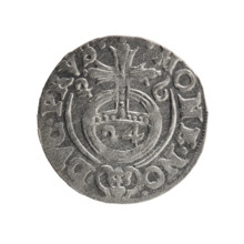 Obverse: Under the ducal mitre, a five-field heraldic shield; below in the shield the value numeral