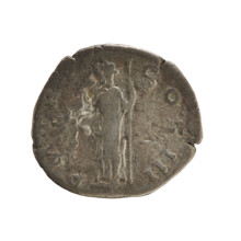 Denarius, Hadrian (76–138; Roman emperor 117–138). Obverse: bust of the emperor with a laurel
