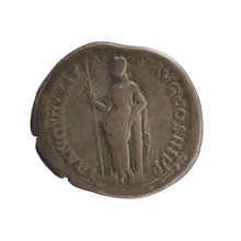 Denarius of Hadrian (76–138; Roman emperor 117–138), 132–134 CE. Obverse: bust of the emperor in