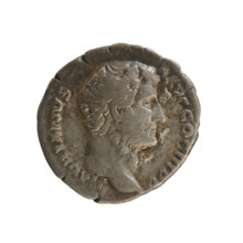 Denarius, Hadrian (76–138; Roman emperor 117–138). Obverse: laureate bust of the emperor facing