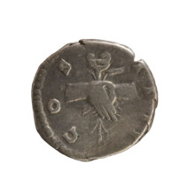 Denarius of Antoninus Pius (86–161; Roman emperor 138–161). Obverse: Emperor's head in a laurel