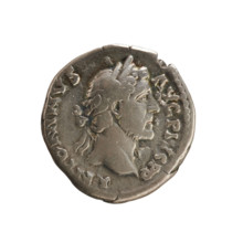 Denarius of Antoninus Pius (86–161; Roman emperor 138–161). Obverse: Emperor's bust in laurel