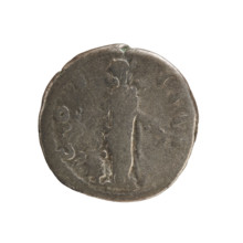 Denarius of Antoninus Pius (86–161; Roman emperor 138–161). Obverse: Emperor's head laureate, right