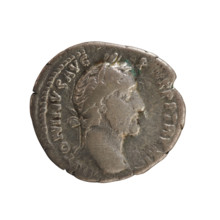Denarius of Antoninus Pius (86–161; Roman emperor 138–161). Obverse: ANTONINVS AVG PIVS PP TR P XII