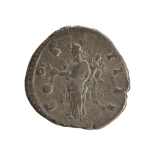 Denarius, Antoninus Pius (86–161; Roman emperor 138–161). Obverse: ANTONINVS AVG PIVS PP TR P XVI —