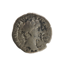 Denarius of Antoninus Pius (86–161; Roman emperor 138–161). Obverse: Emperor's head in a laurel