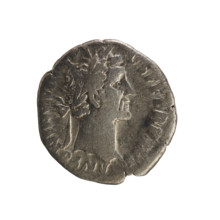 denarius, Antoninus Pius (86–161; Roman emperor 138–161); obverse: Emperor's head in a laurel