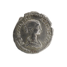 Denarius, Plautilla (ca. 185–212; Roman empress 202–205). Obverse: PLAVTILLAE AVGVSTAE — draped