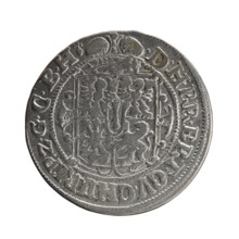 Obv.: A bust in armor turned right, girded with a sash. A sceptre in his right hand. In front of