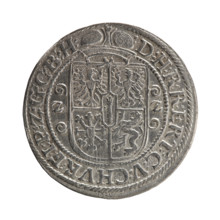 Pfahler, Ernest. Obv. Bust facing right in mitre and electoral mantle. In the right hand a sceptre,