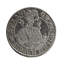 Obv. Bust facing right in mitre and electoral mantle. In the right hand a sceptre, the left resting