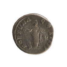 Denarius of Antoninus Pius (86–161; Roman emperor 138–161). Obverse: bust of the emperor in a
