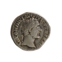 denarius, Antoninus Pius (86–161; Roman emperor 138–161); obverse: ANTONINVS AVG PIVS PP TR P XXIII