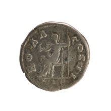 denarius, Antoninus Pius (86–161; Roman emperor 138–161) — iconography: busts, Roma (mythology),
