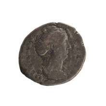 Denarius, after 141, Rome, Roman Empire (27 BC–476). Obverse: DIV, bust of Faustina the Elder
