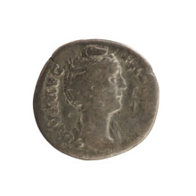 Denarius, after 141 CE. Roman Empire (27 BC–476). Obverse: DIVA AVG FA — bust of Faustina the Elder