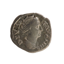 Denarius, after 141. Obverse: DIVA FAVSTINA — Bust of Faustina the Elder (98–141), turned right,