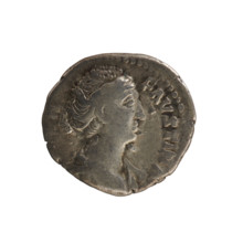Denarius, after 141, Roman Empire (27 BC–476). Obverse: Bust of Faustina the Elder (98–141; Roman