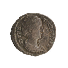 Denarius, after 141. Obverse: DIVA FAVSTINA — Bust of Faustina the Elder (98–141; Roman empress
