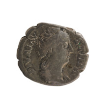 Denarius, after 141 CE. Obverse: Bust of Faustina the Elder (98–141), turned right, wearing drapery