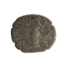 Denarius, after 141. Obverse: bust of Faustina the Elder (98–141), draped, hair in a bun, turned