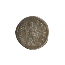 Denarius of Marcus Aurelius (121–180; Roman emperor 161–180). Obverse: Bust of Marcus Aurelius in