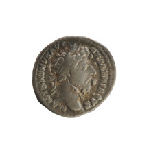 Denarius, Marcus Aurelius (121–180; Roman Emperor 161–180). Obverse: Head of Marcus Aurelius with a