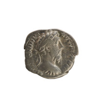 denarius, Marcus Aurelius (121–180; Roman emperor 161–180), bust of Marcus Aurelius; Roman silver