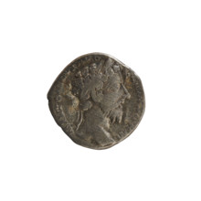 Denarius, Marcus Aurelius (121–180; Roman emperor 161–180); obverse: head of Marcus Aurelius with a