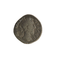 Denarius of Marcus Aurelius (121–180; Roman emperor 161–180). Obverse: head of M. Aurelius with