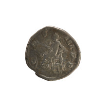 Denarius of Marcus Aurelius (121–180; Roman emperor 161–180). Obverse: Head of Marcus Aurelius in a