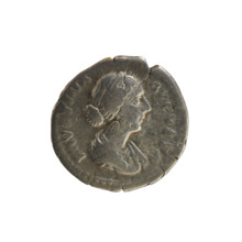 Denarius, Marcus Aurelius (121–180; Roman emperor 161–180) and Faustina the Younger (ca. 130–176;
