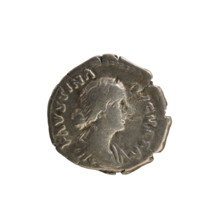 Denarius, Marcus Aurelius (121–180), Faustina the Younger (ca. 130–176), imperial bust of Faustina